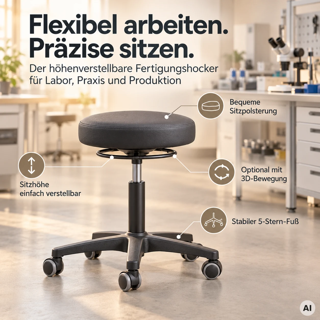 Labor 1 - Höhenverstellbarer Fertigungshocker